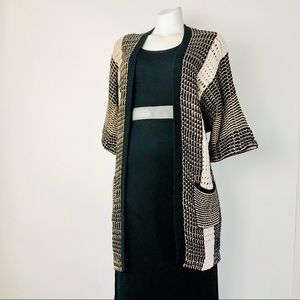 Lucky Brand Grid Knit  Cardigan (XS)